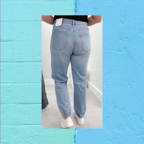 High Waisted Jean Joggers - Picture 2 of 3